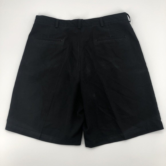 Nike Golf Mens 36 Pleated Bermuda Shorts Black Dri Fit 4 Pocket 9" Chino 186264 - Picture 2 of 9
